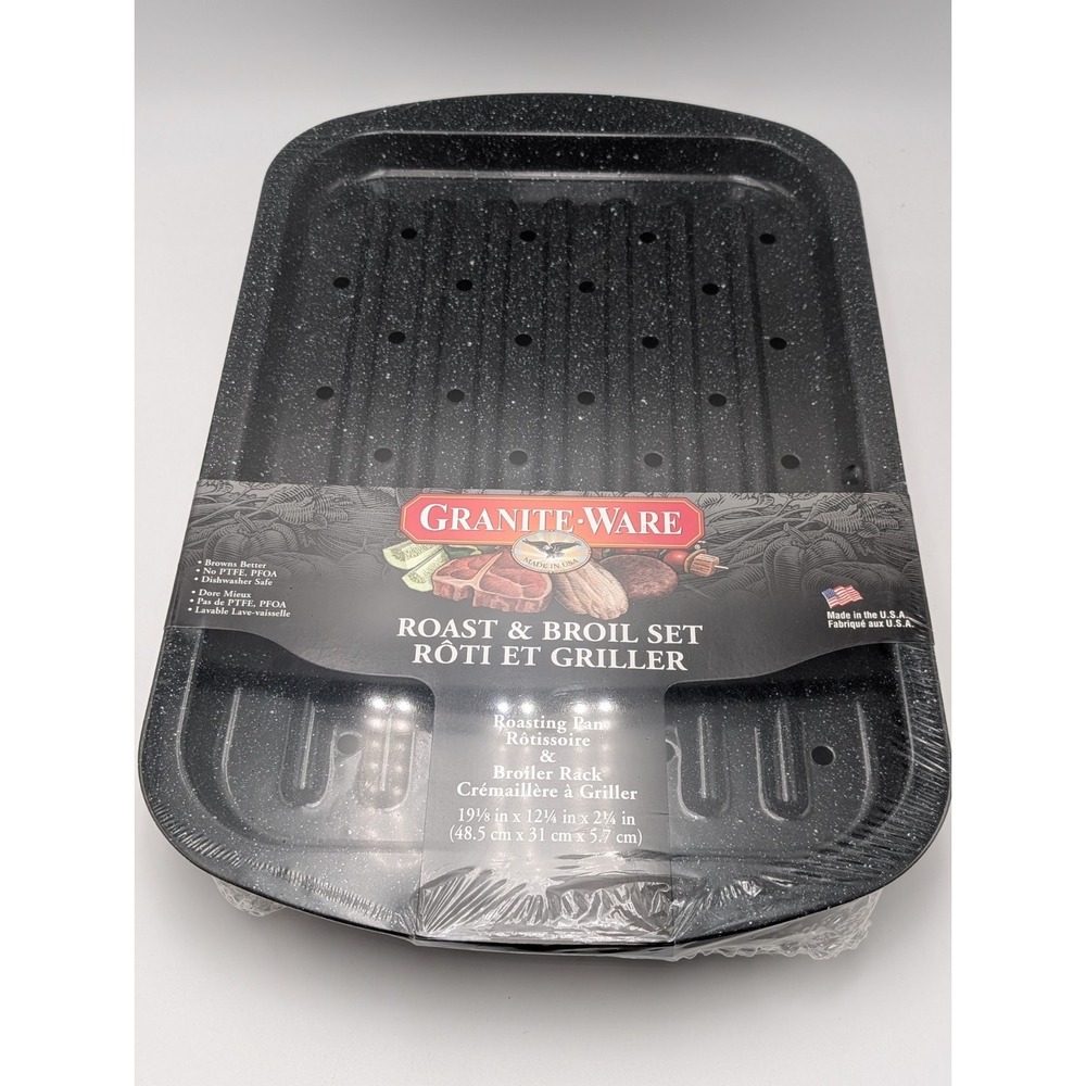 Graniteware Roasting  Rack & Broiler Rack Size 19x12x2 in